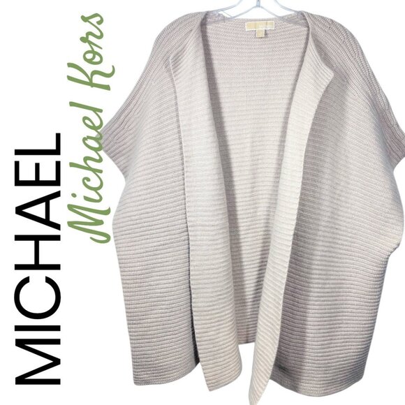 MICHAEL MICHAEL KORS 100% CASHMERE OPEN CARDIGAN SWEATER OVERSIZED OLD MONEY, XL - Picture 6 of 6